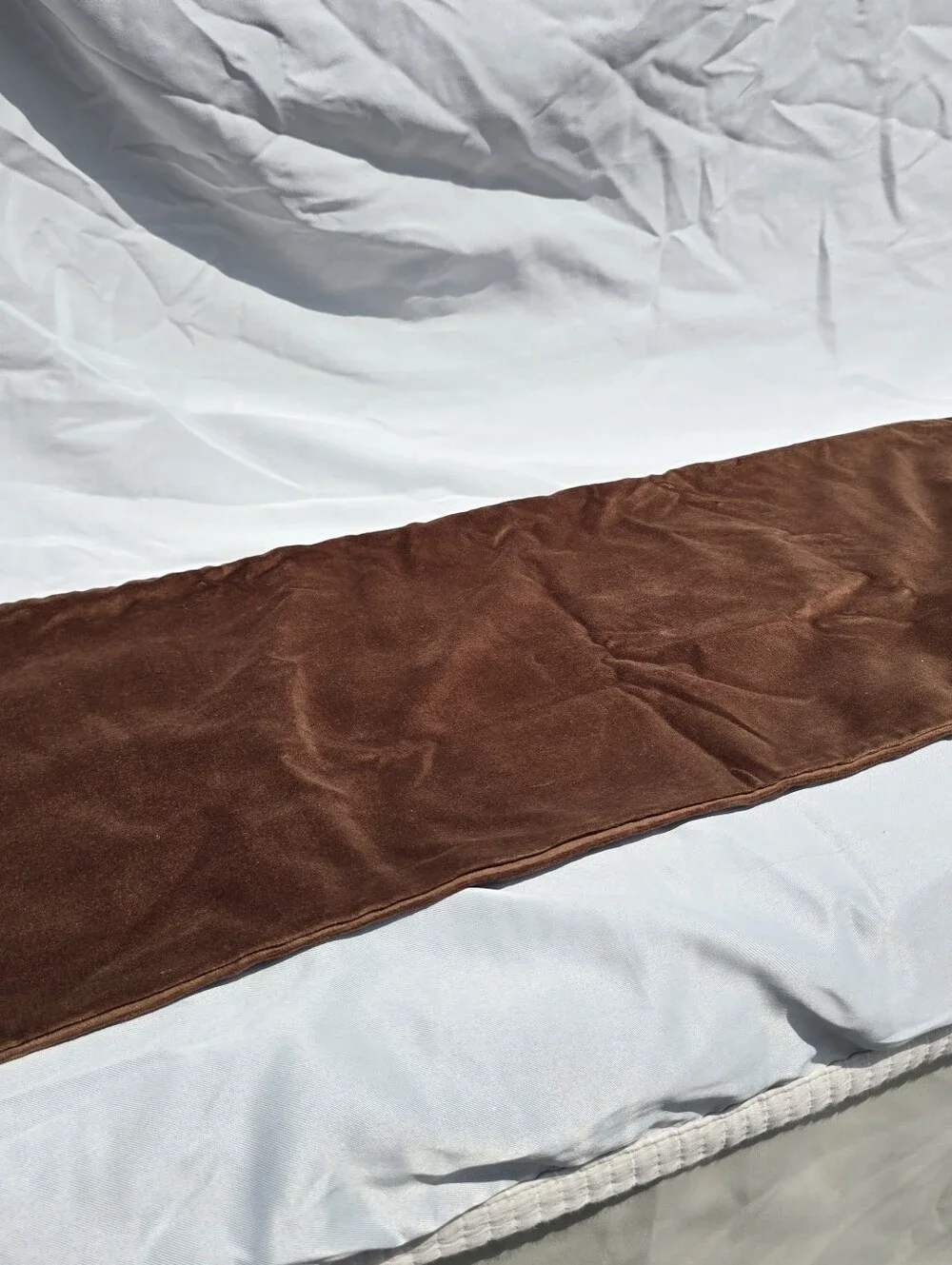 NWT Quince 12x48 Cotton Velvet Chestnut Brown Oversized Lumbar Pillow Cover
